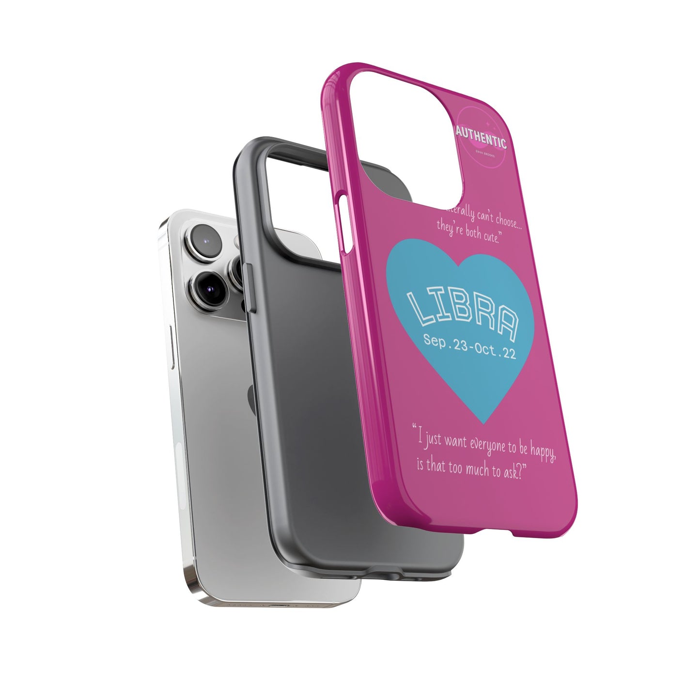 Libra Phone Case - Zodiac Heart Design, Astrology Gift, Libra Season, Cute Phone Case, Birthday Gift for Her