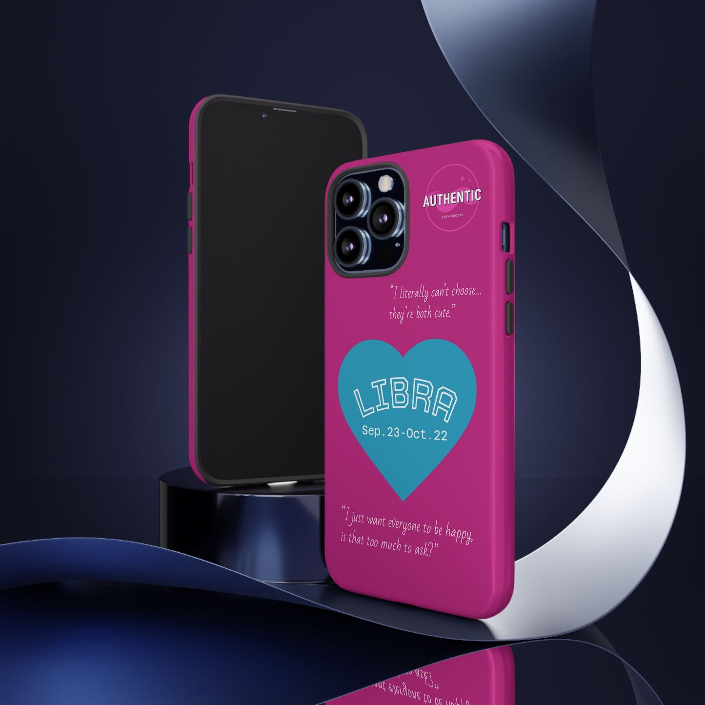 Libra Phone Case - Zodiac Heart Design, Astrology Gift, Libra Season, Cute Phone Case, Birthday Gift for Her