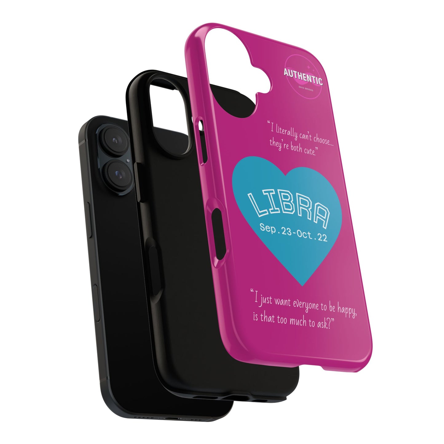 Libra Phone Case - Zodiac Heart Design, Astrology Gift, Libra Season, Cute Phone Case, Birthday Gift for Her