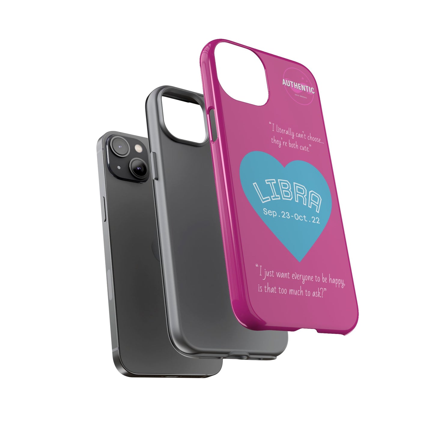 Libra Phone Case - Zodiac Heart Design, Astrology Gift, Libra Season, Cute Phone Case, Birthday Gift for Her