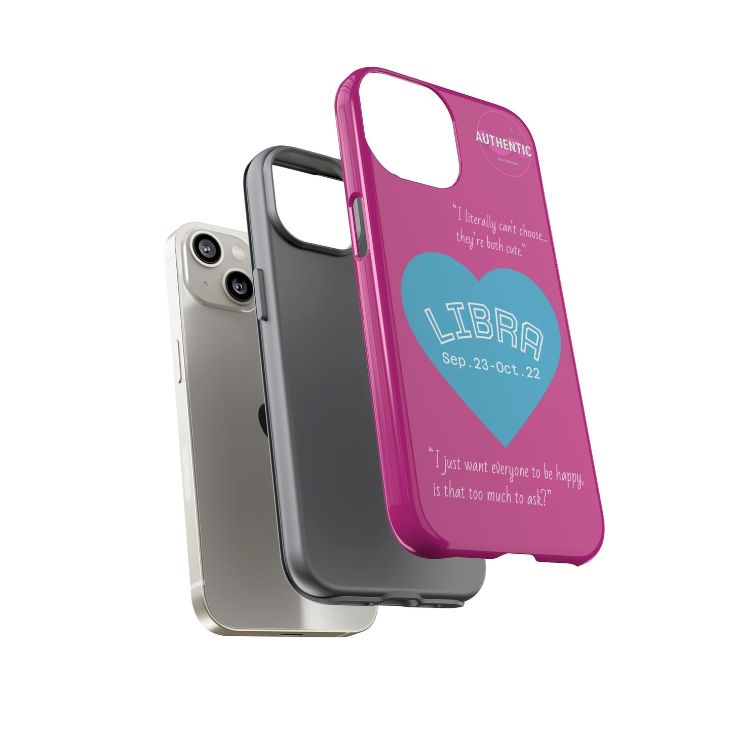 Libra Phone Case - Zodiac Heart Design, Astrology Gift, Libra Season, Cute Phone Case, Birthday Gift for Her