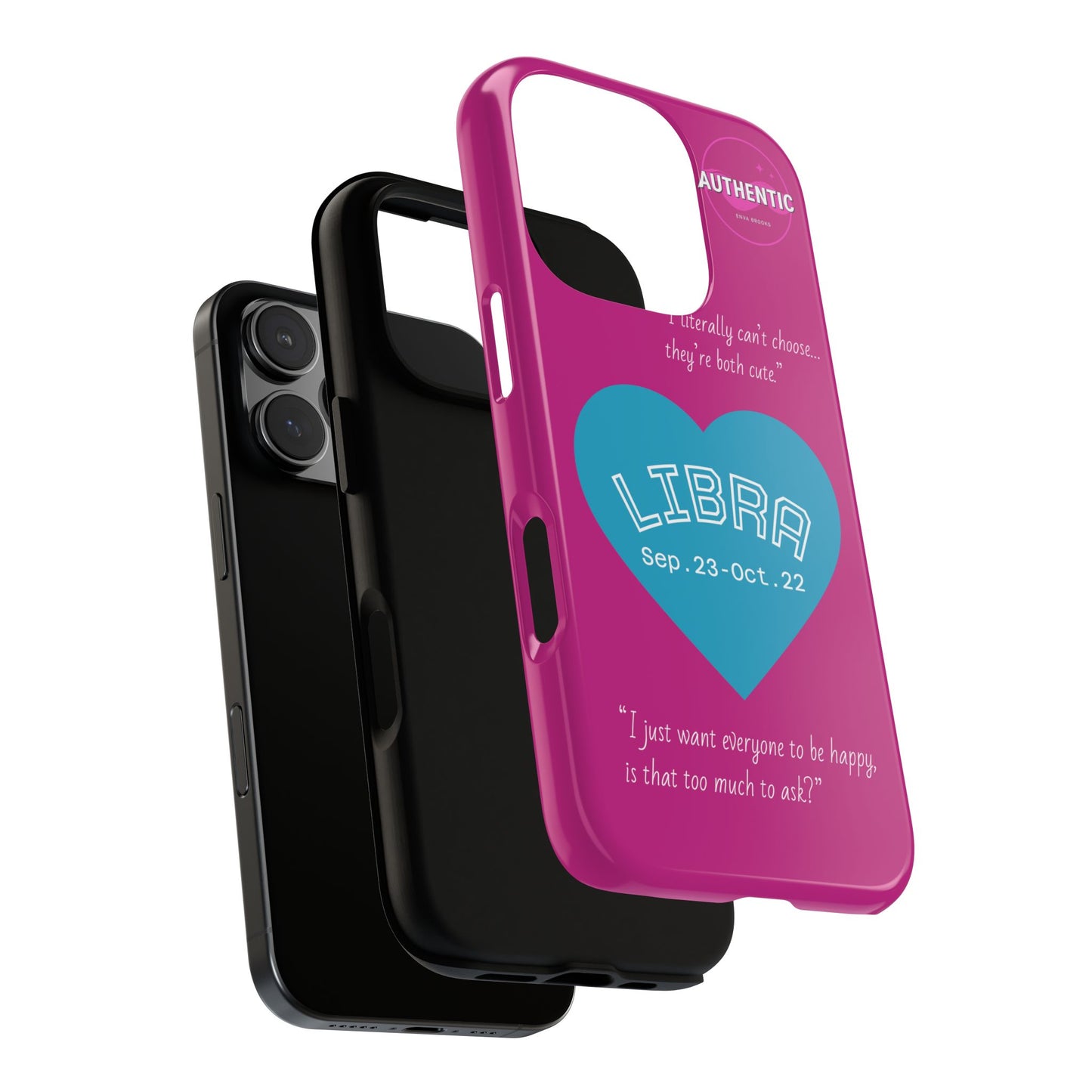 Libra Phone Case - Zodiac Heart Design, Astrology Gift, Libra Season, Cute Phone Case, Birthday Gift for Her