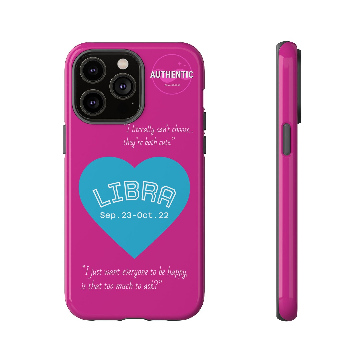 Libra Phone Case - Zodiac Heart Design, Astrology Gift, Libra Season, Cute Phone Case, Birthday Gift for Her