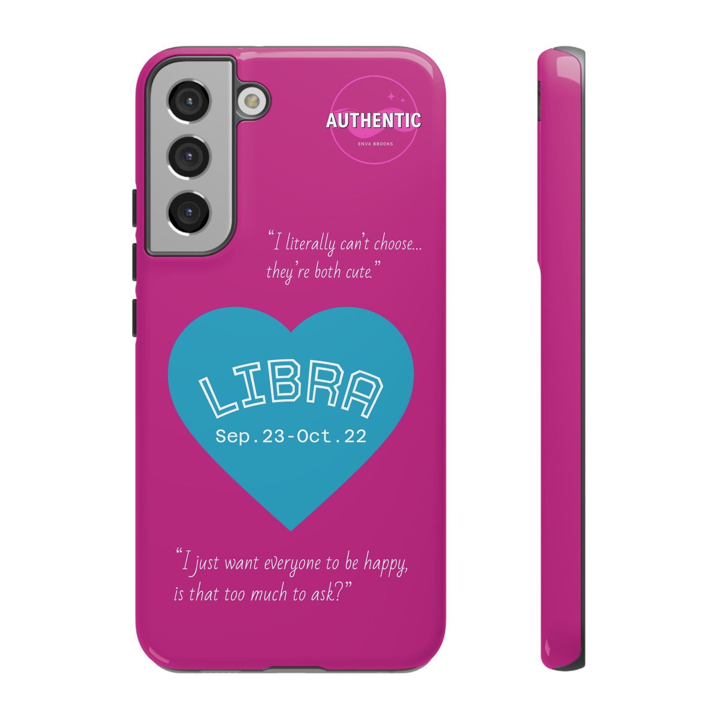 Libra Phone Case - Zodiac Heart Design, Astrology Gift, Libra Season, Cute Phone Case, Birthday Gift for Her