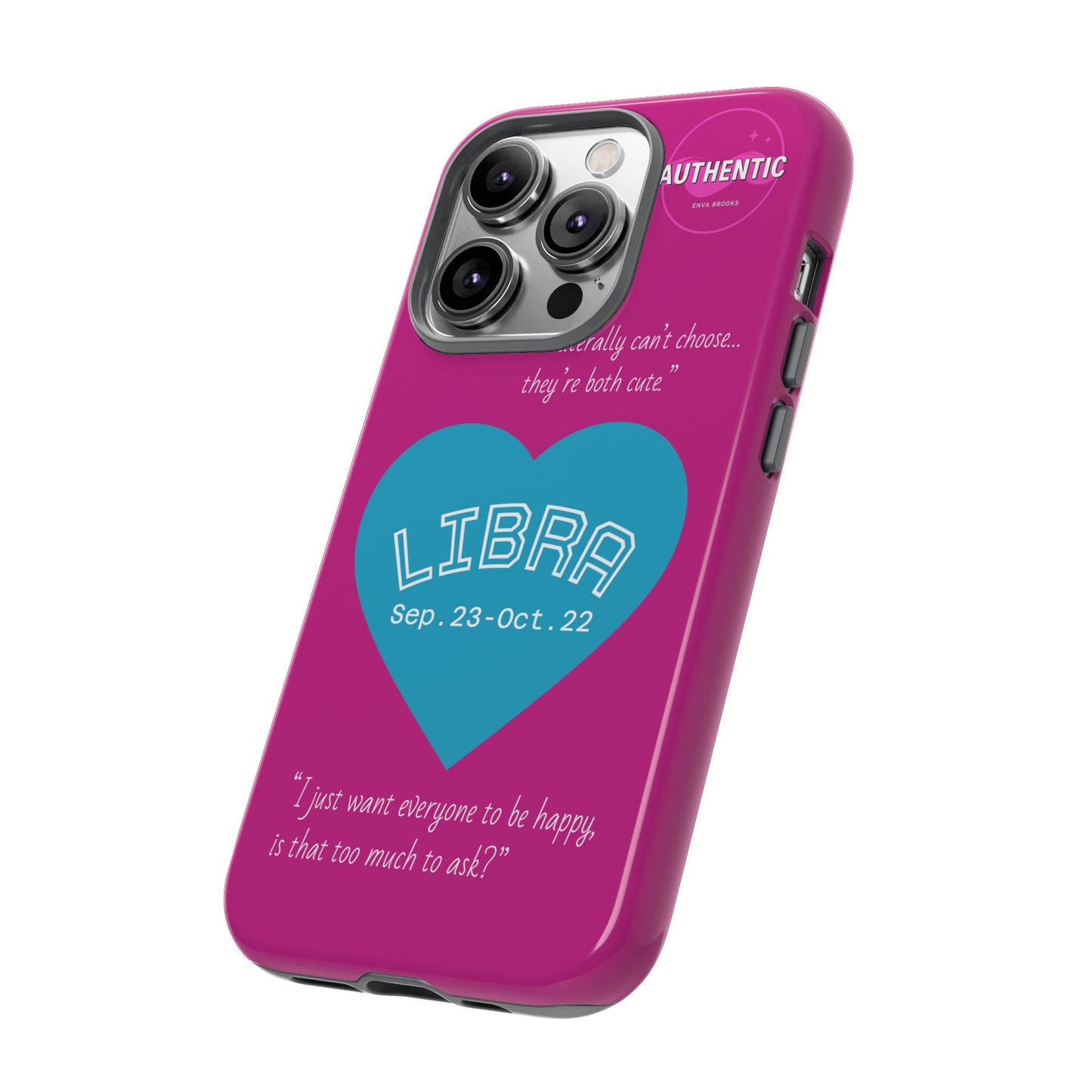 Libra Phone Case - Zodiac Heart Design, Astrology Gift, Libra Season, Cute Phone Case, Birthday Gift for Her