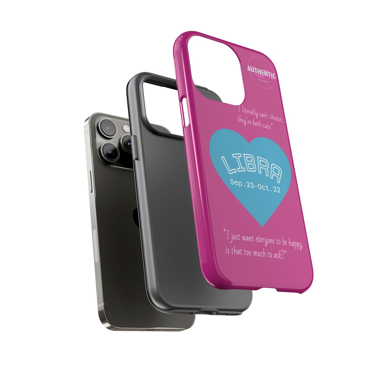 Libra Phone Case - Zodiac Heart Design, Astrology Gift, Libra Season, Cute Phone Case, Birthday Gift for Her