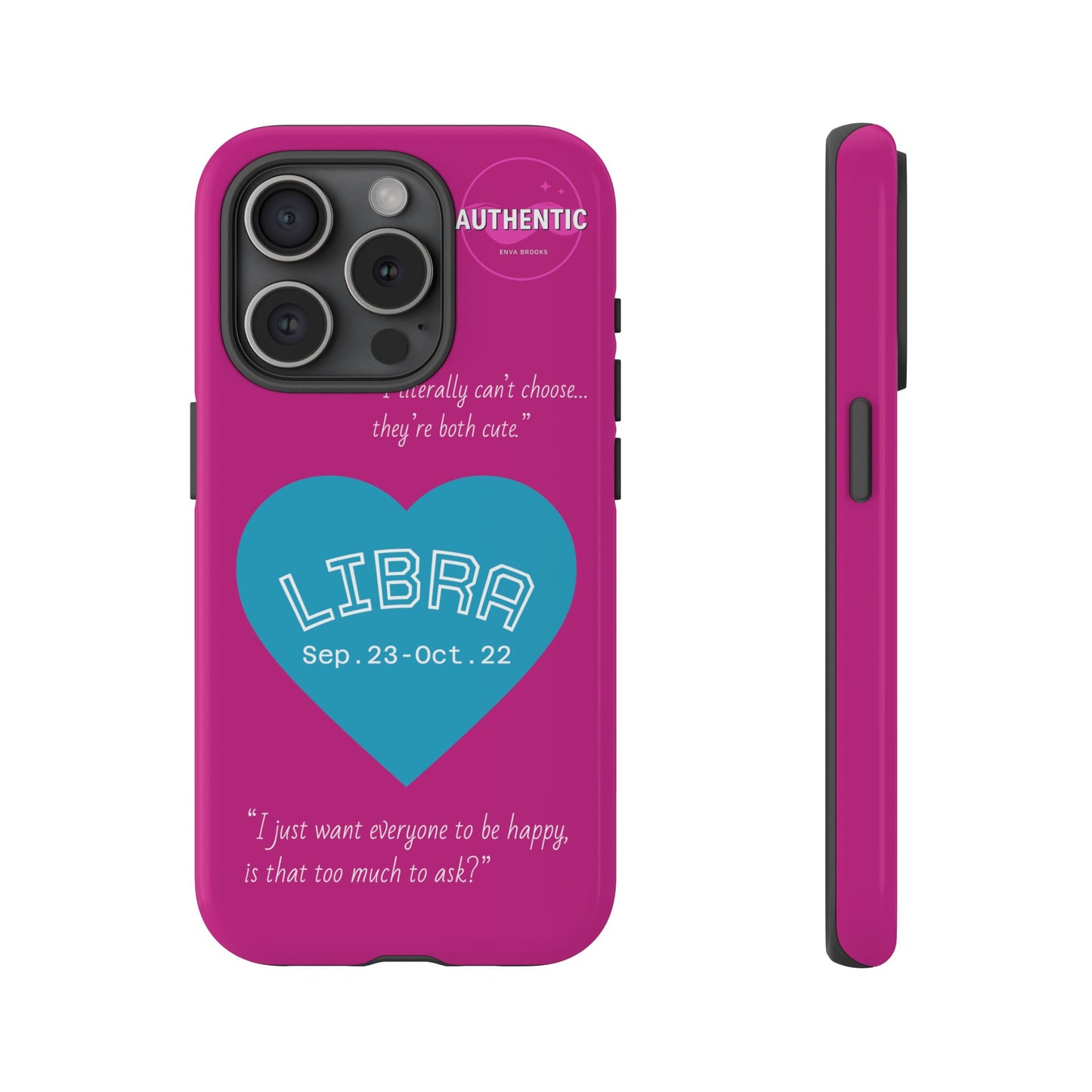 Libra Phone Case - Zodiac Heart Design, Astrology Gift, Libra Season, Cute Phone Case, Birthday Gift for Her