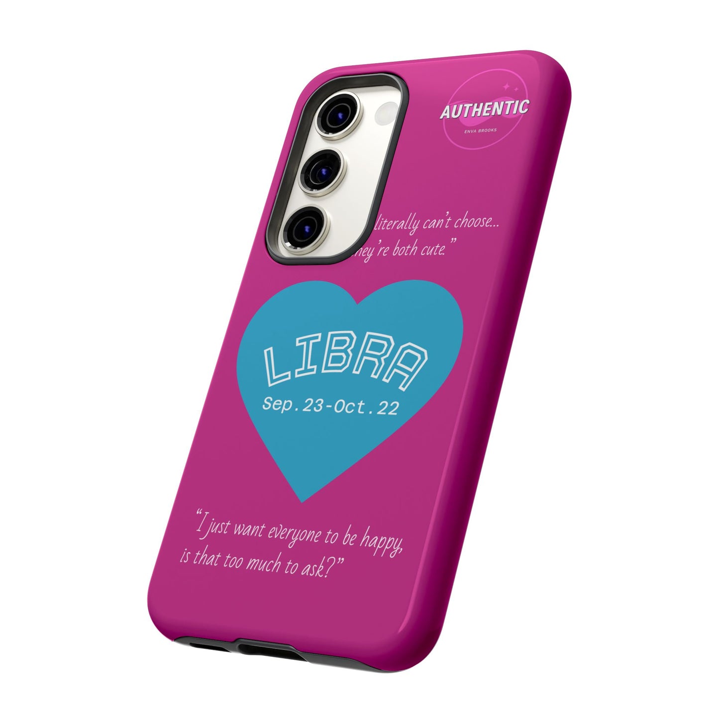 Libra Phone Case - Zodiac Heart Design, Astrology Gift, Libra Season, Cute Phone Case, Birthday Gift for Her