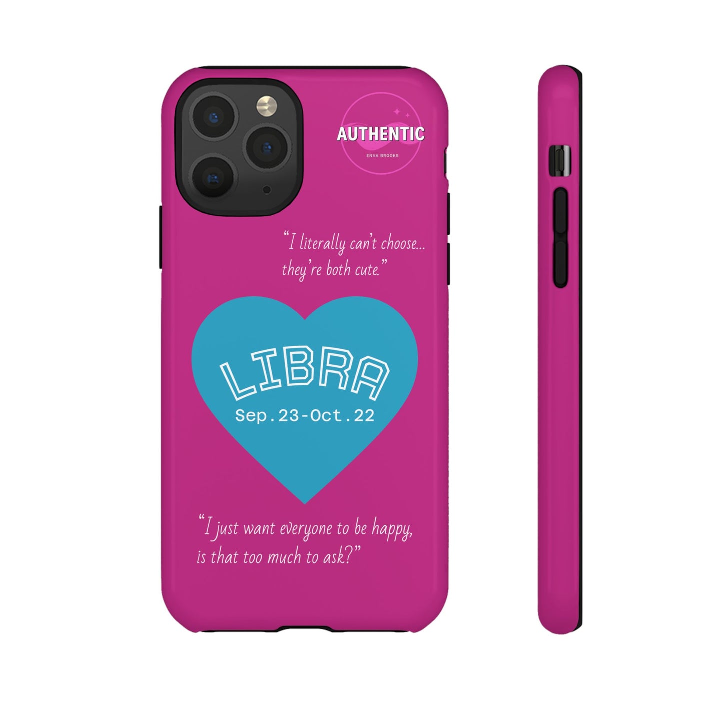 Libra Phone Case - Zodiac Heart Design, Astrology Gift, Libra Season, Cute Phone Case, Birthday Gift for Her
