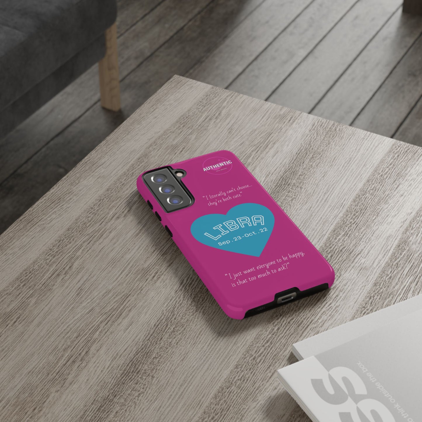 Libra Phone Case - Zodiac Heart Design, Astrology Gift, Libra Season, Cute Phone Case, Birthday Gift for Her