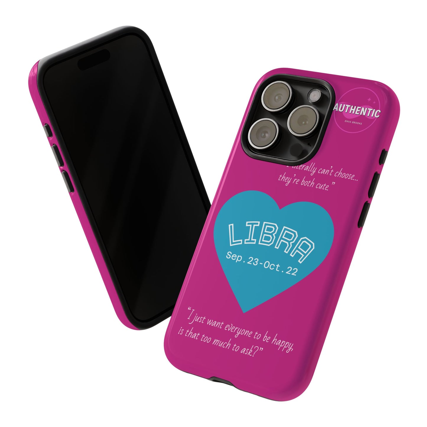 Libra Phone Case - Zodiac Heart Design, Astrology Gift, Libra Season, Cute Phone Case, Birthday Gift for Her