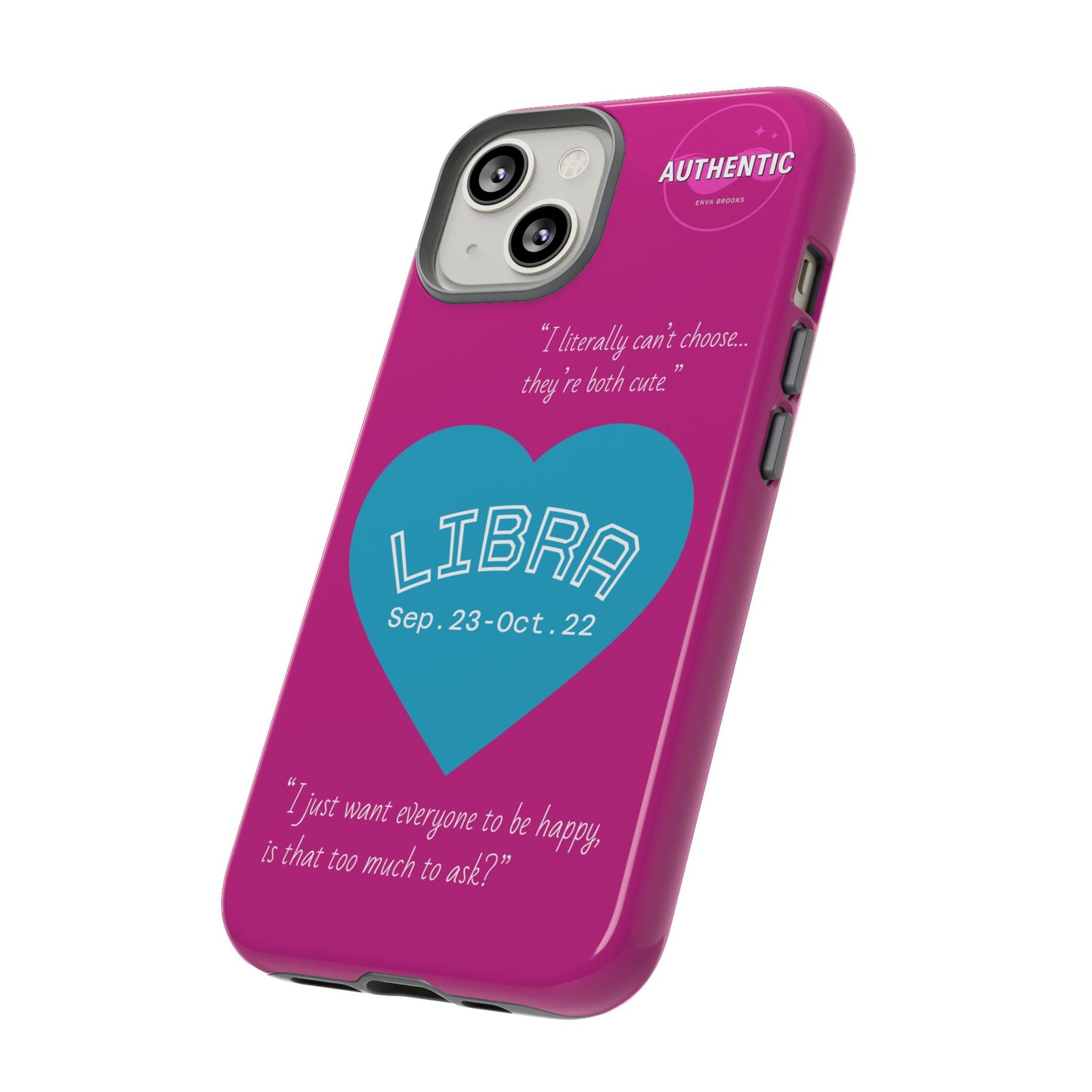 Libra Phone Case - Zodiac Heart Design, Astrology Gift, Libra Season, Cute Phone Case, Birthday Gift for Her