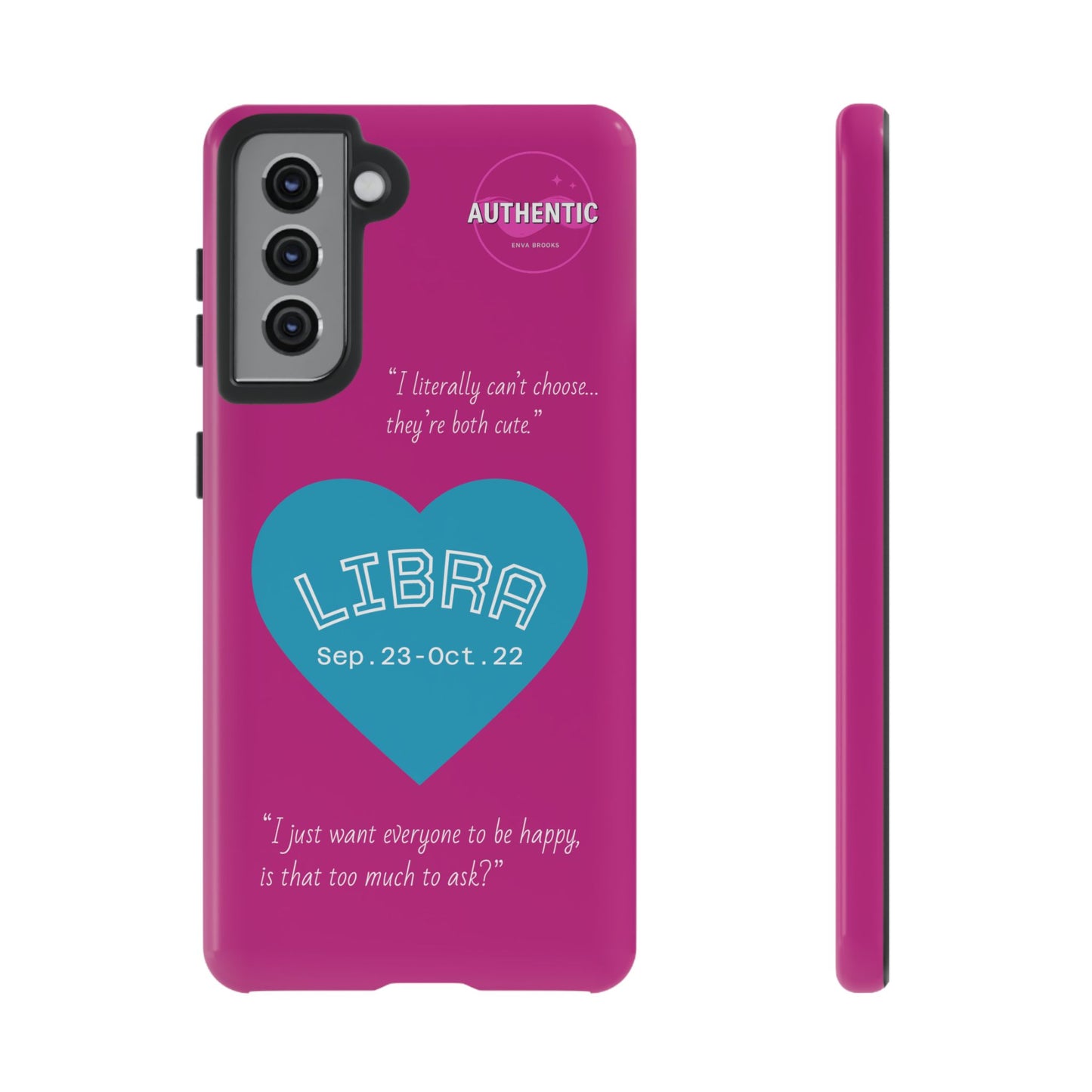 Libra Phone Case - Zodiac Heart Design, Astrology Gift, Libra Season, Cute Phone Case, Birthday Gift for Her