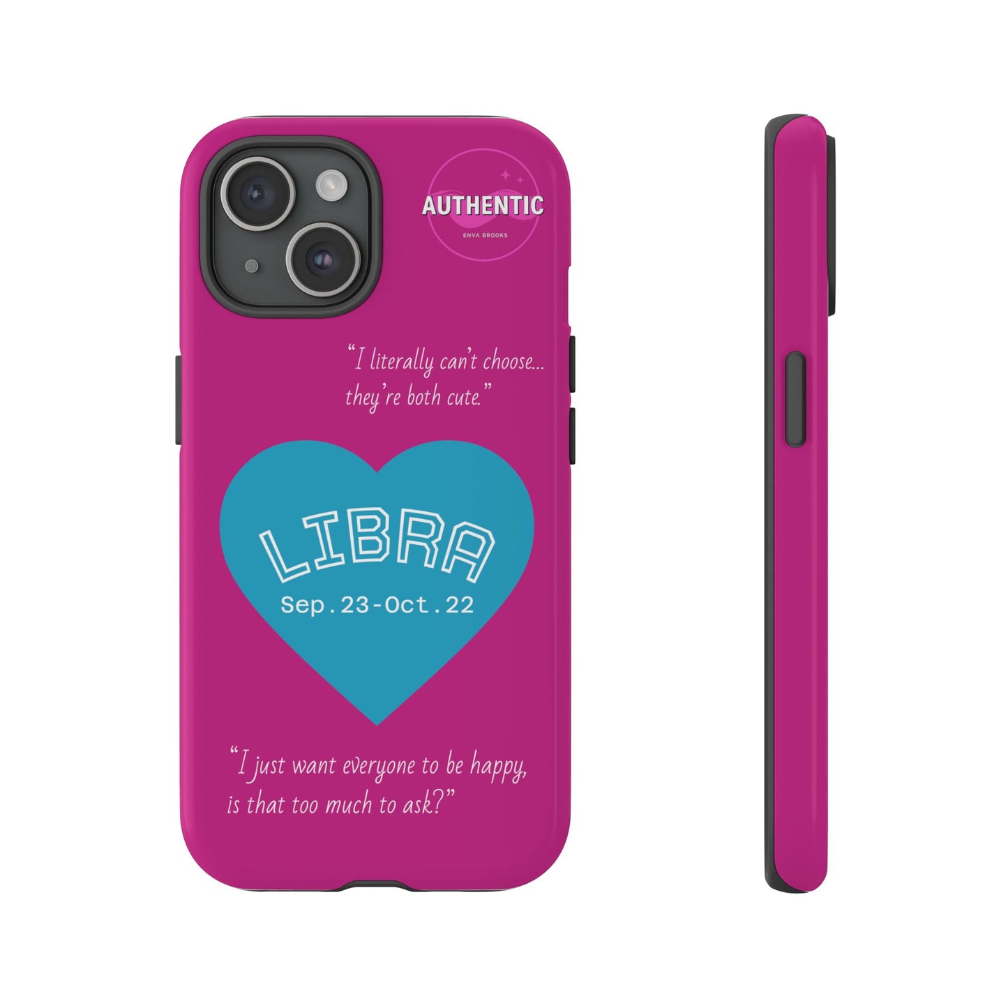 Libra Phone Case - Zodiac Heart Design, Astrology Gift, Libra Season, Cute Phone Case, Birthday Gift for Her