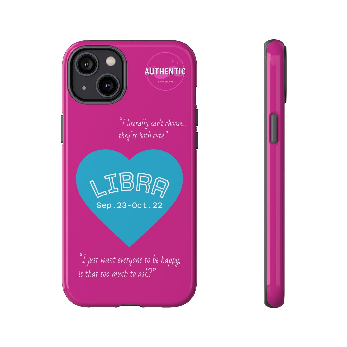 Libra Phone Case - Zodiac Heart Design, Astrology Gift, Libra Season, Cute Phone Case, Birthday Gift for Her