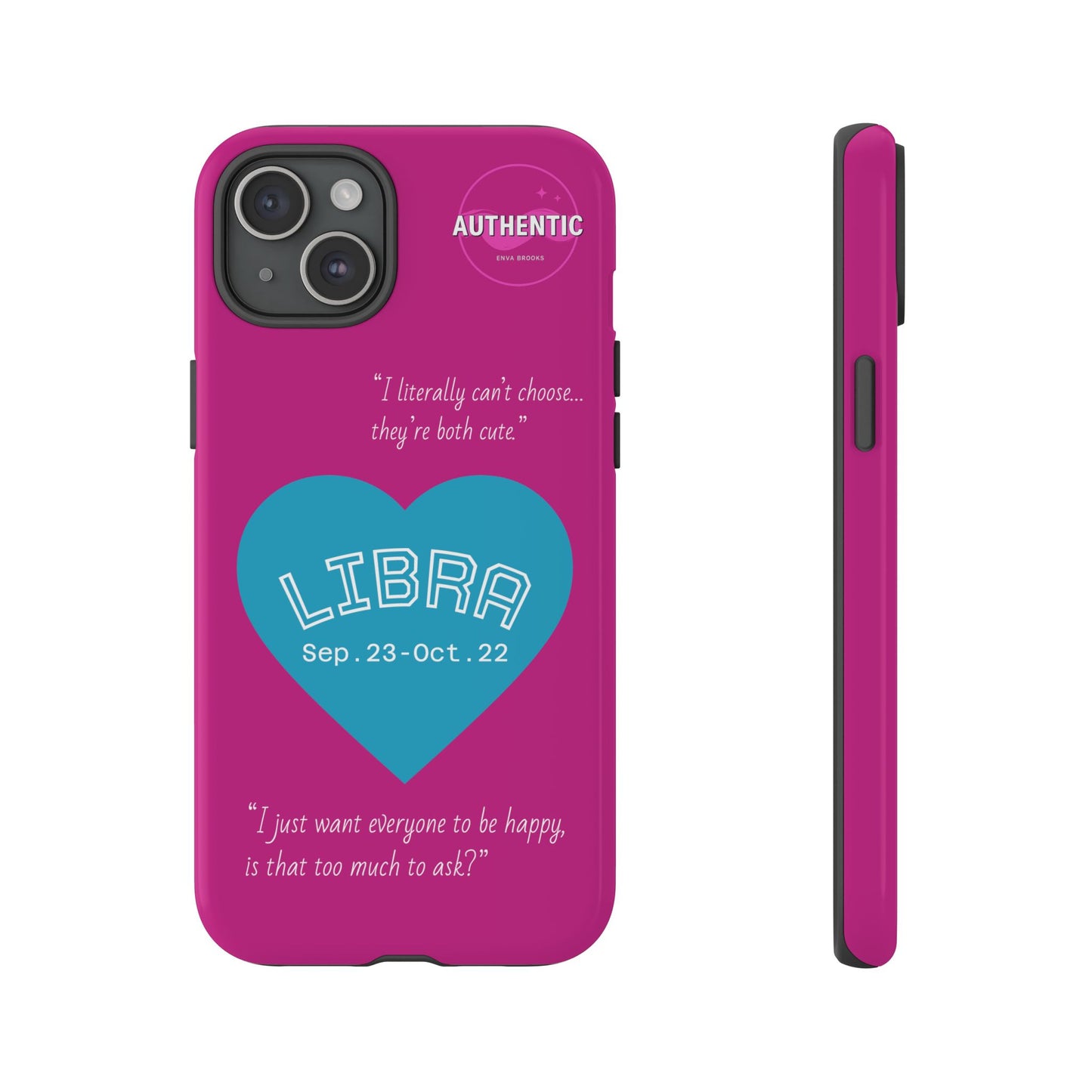 Libra Phone Case - Zodiac Heart Design, Astrology Gift, Libra Season, Cute Phone Case, Birthday Gift for Her