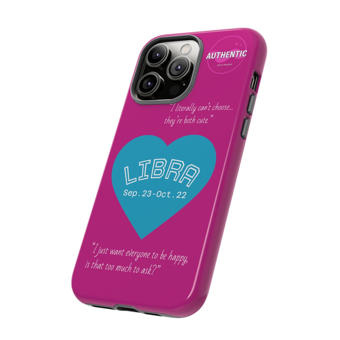 Libra Phone Case - Zodiac Heart Design, Astrology Gift, Libra Season, Cute Phone Case, Birthday Gift for Her