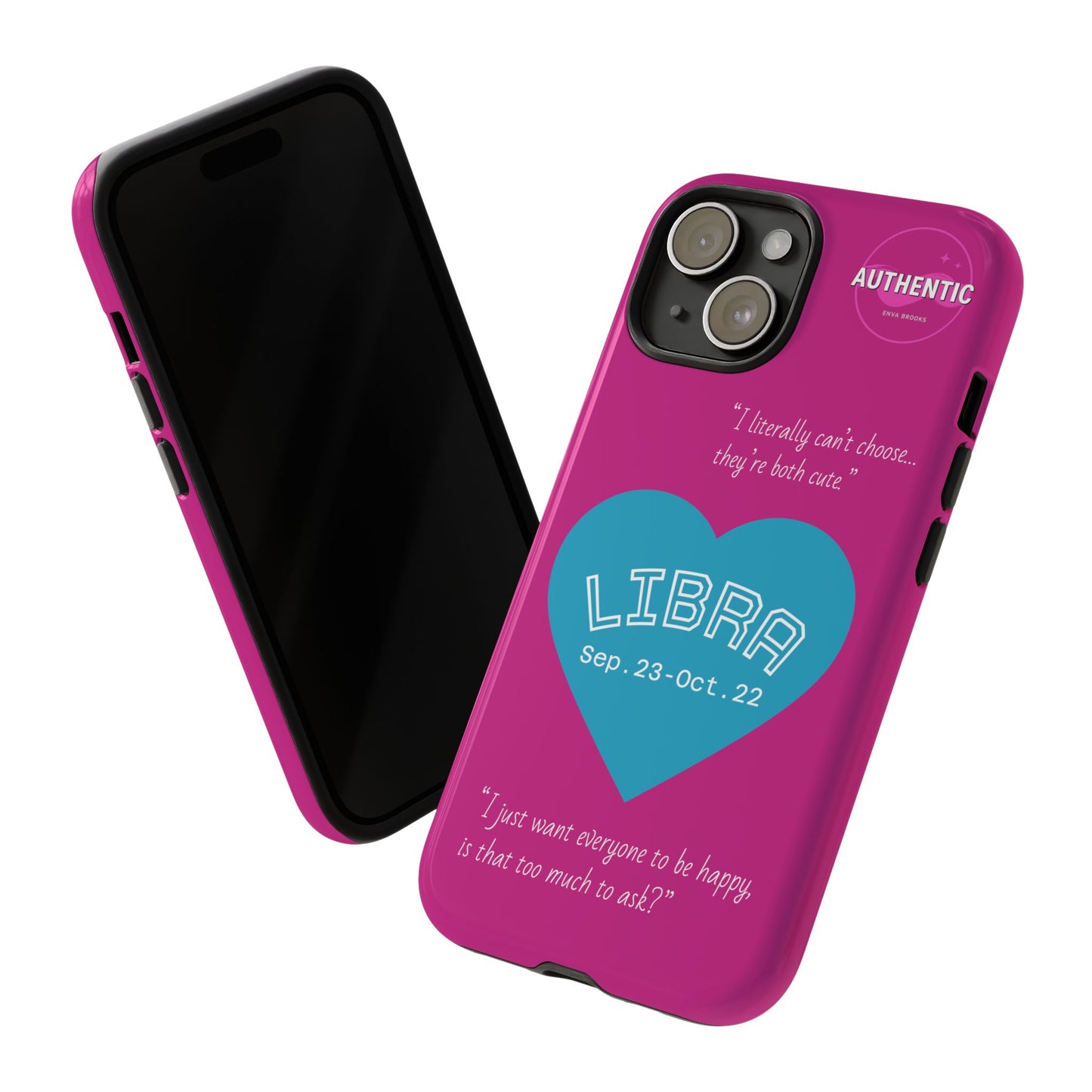 Libra Phone Case - Zodiac Heart Design, Astrology Gift, Libra Season, Cute Phone Case, Birthday Gift for Her