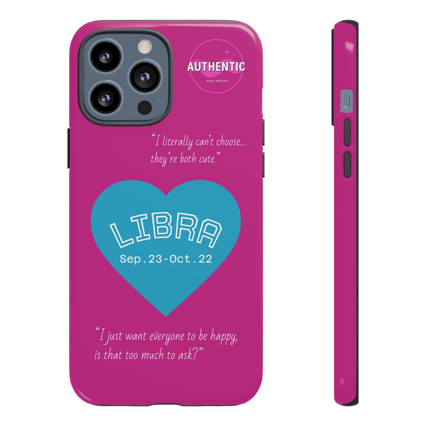 Libra Phone Case - Zodiac Heart Design, Astrology Gift, Libra Season, Cute Phone Case, Birthday Gift for Her