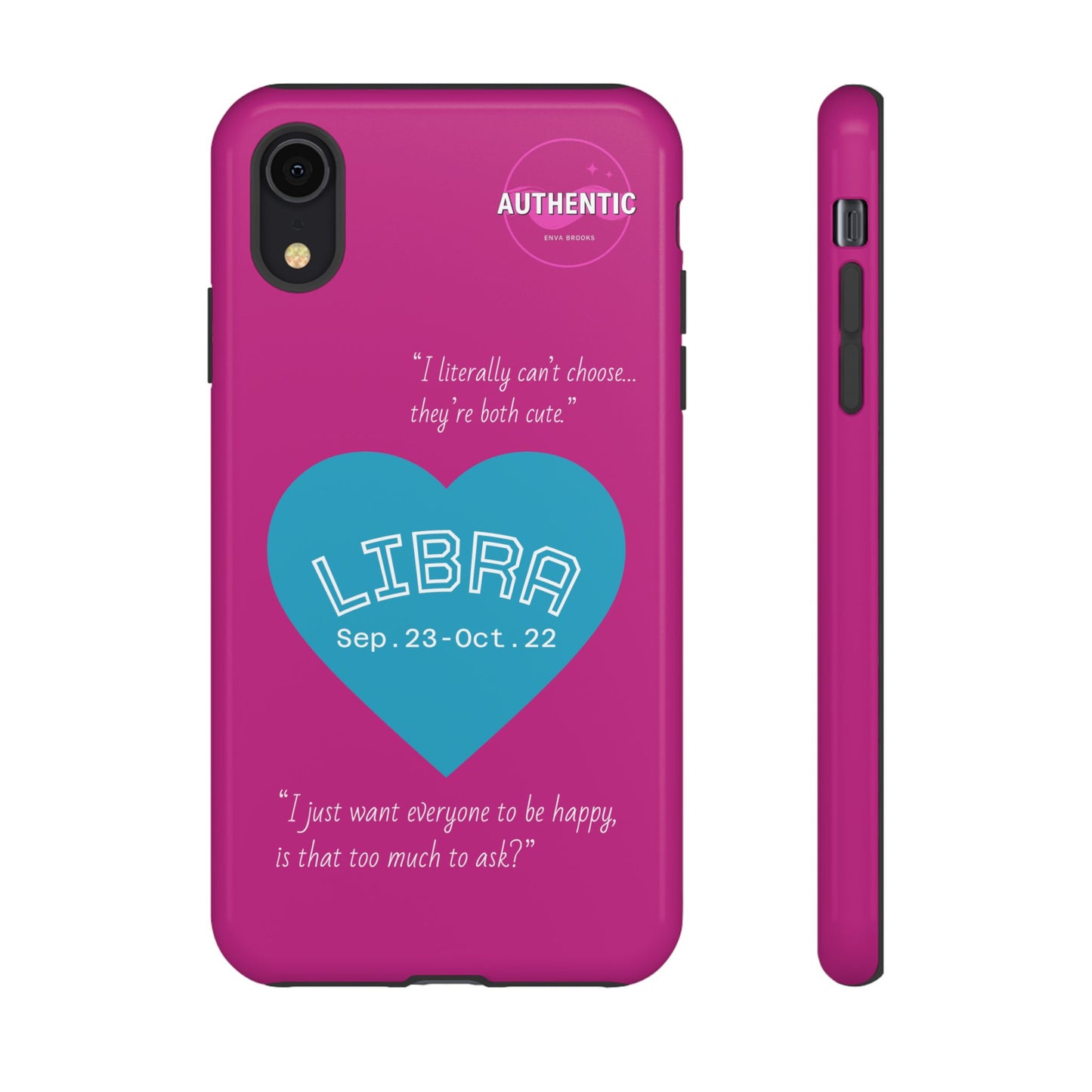 Libra Phone Case - Zodiac Heart Design, Astrology Gift, Libra Season, Cute Phone Case, Birthday Gift for Her