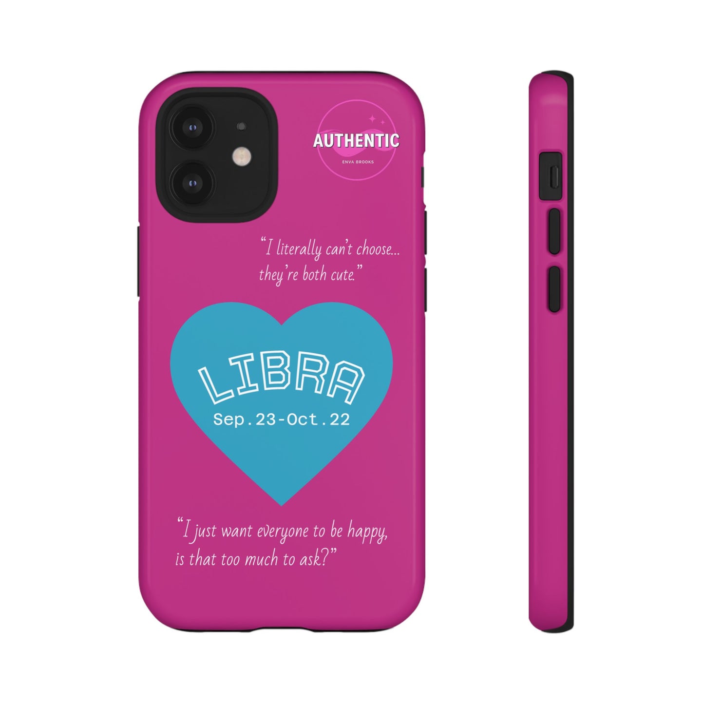 Libra Phone Case - Zodiac Heart Design, Astrology Gift, Libra Season, Cute Phone Case, Birthday Gift for Her