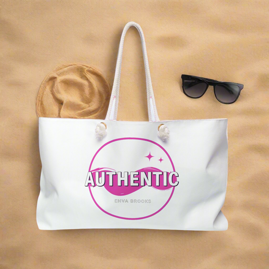 Authentic Weekender Bag - Stylish Travel Tote, Weekend Getaway, Gym Bag, Beach Essentials