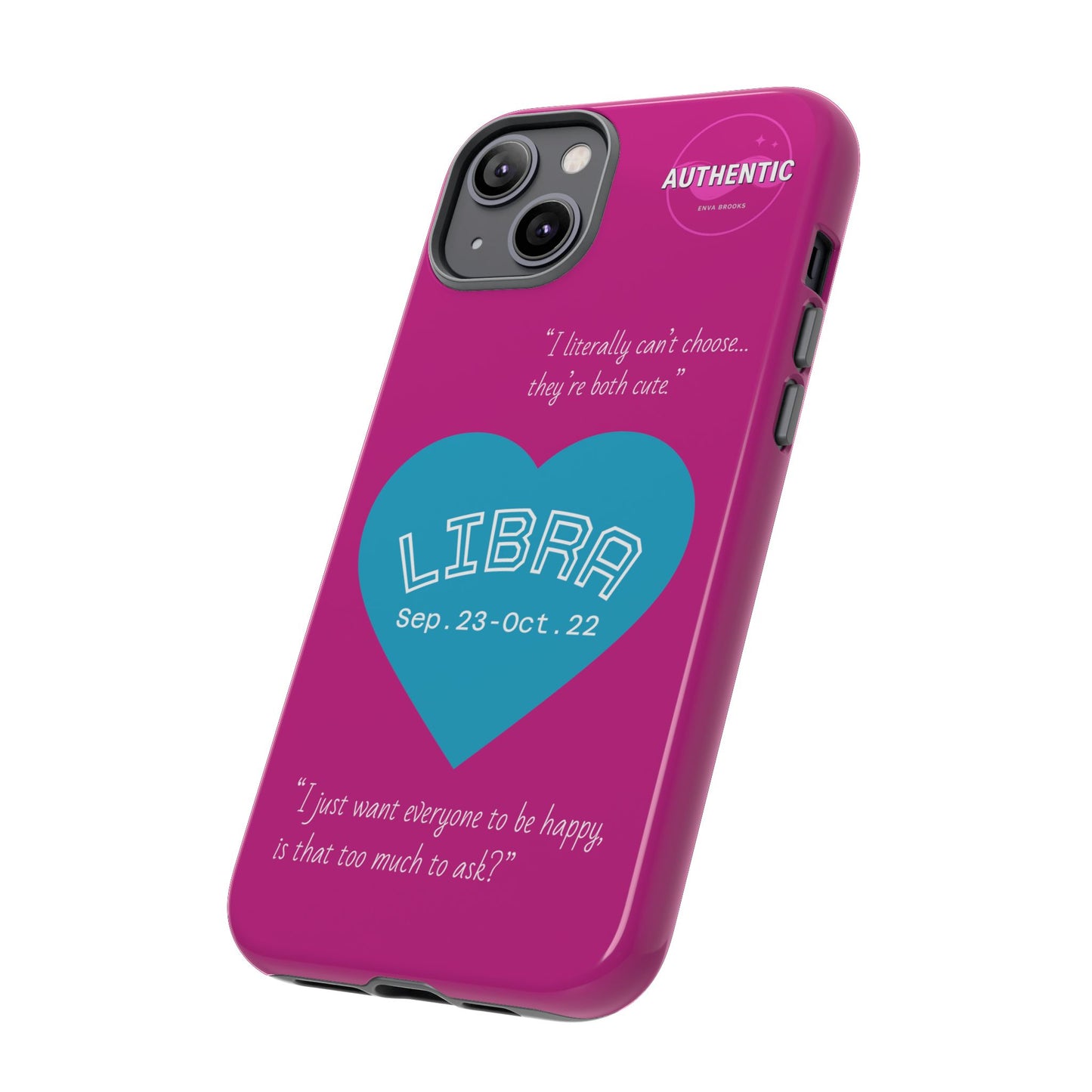 Libra Phone Case - Zodiac Heart Design, Astrology Gift, Libra Season, Cute Phone Case, Birthday Gift for Her