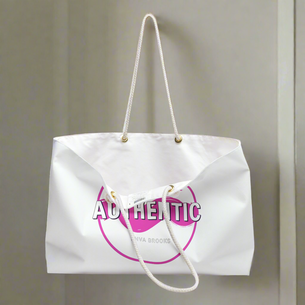 Authentic Weekender Bag - Stylish Travel Tote, Weekend Getaway, Gym Bag, Beach Essentials