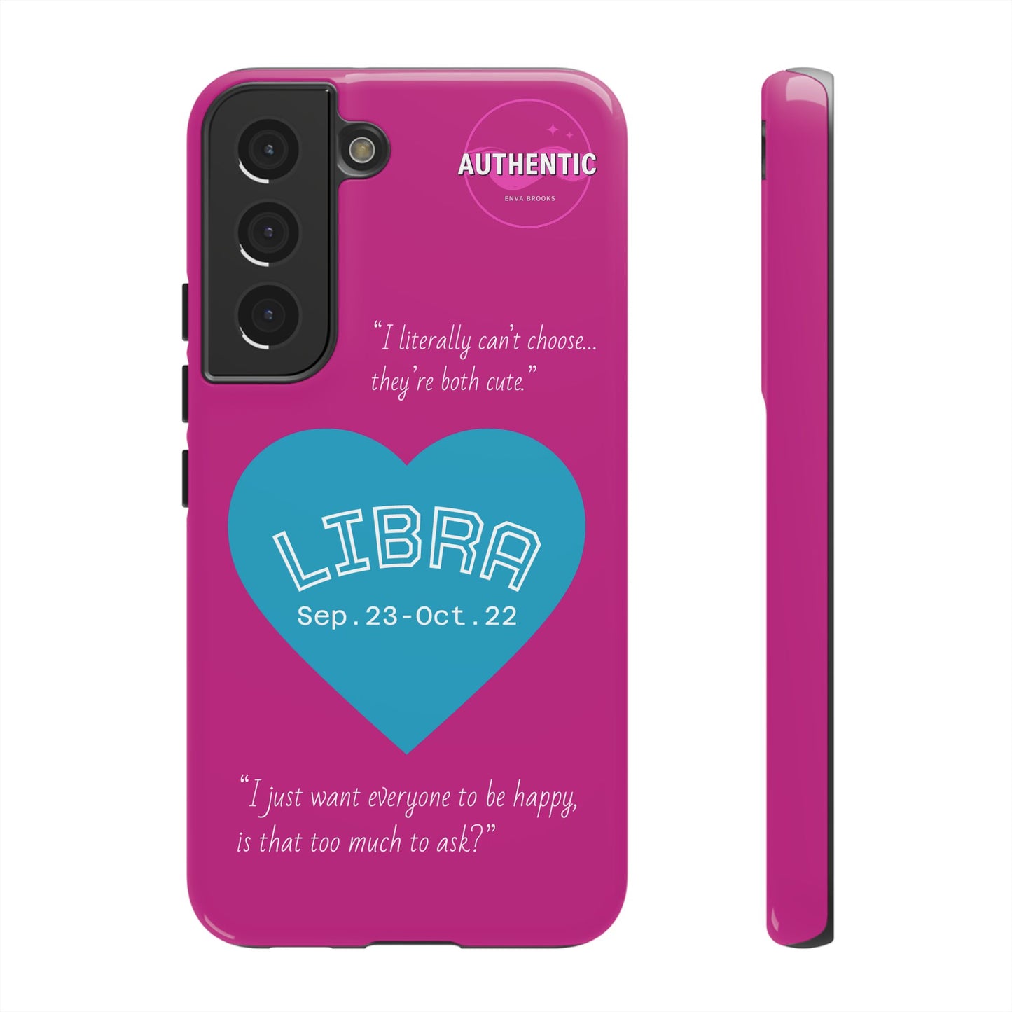 Libra Phone Case - Zodiac Heart Design, Astrology Gift, Libra Season, Cute Phone Case, Birthday Gift for Her