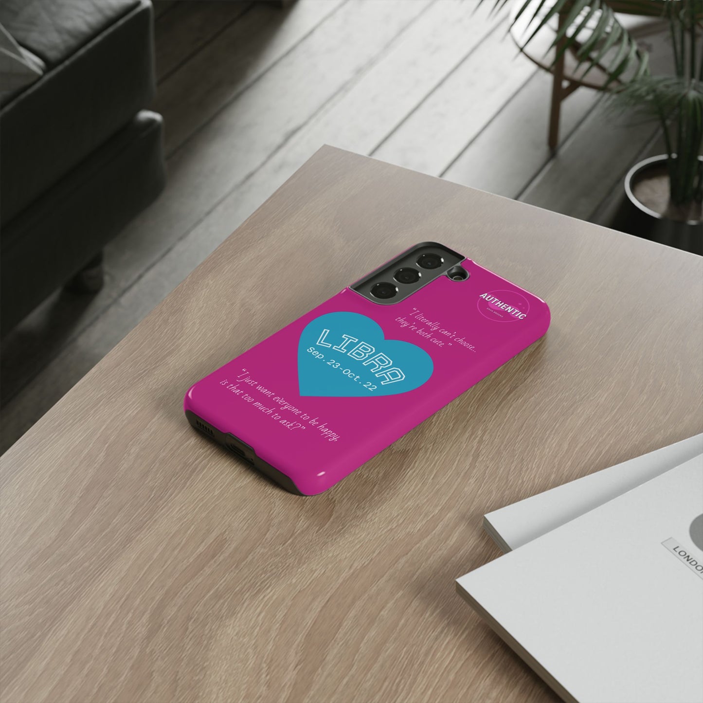 Libra Phone Case - Zodiac Heart Design, Astrology Gift, Libra Season, Cute Phone Case, Birthday Gift for Her